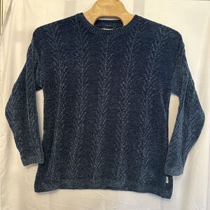 Orvis Women's Size XL Teal Green Chenille Crewneck Pullover‎ Sweater Soft